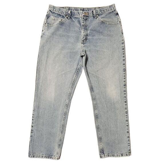Wrangler‎ Relaxed Fit Blue Jeans Mens Sz 36x30 Denim Medium Wash Casual Work - Picture 1 of 8